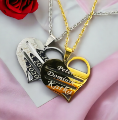 PRÍVESOK S GRAVÍROVANÍM MIEN - SRDCE