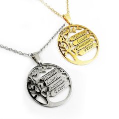 PRÍVESOK S GRAVÍROVANÍM MIEN - STROM ŽIVOTA