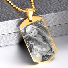 PŘÍVĚSEK S GRAVÍROVÁNÍ FOTOGRAFIE - ARMY Yellow