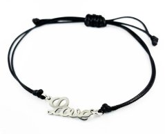 Náramek s ocelovým Love