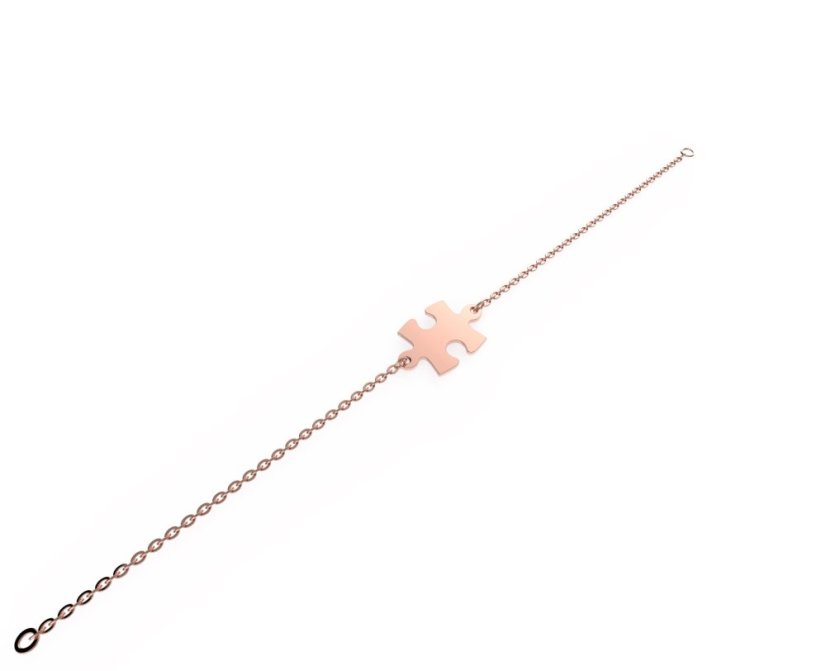 Zlatý náramok s puzzle