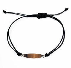 Náramok s oceľovou platničkou - oval