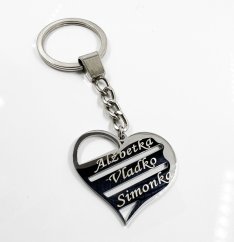 KĽÚČENKA S GRAVÍROVANÍM MIEN - SRDCE