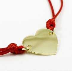 Zlaté srdce na šnúrke