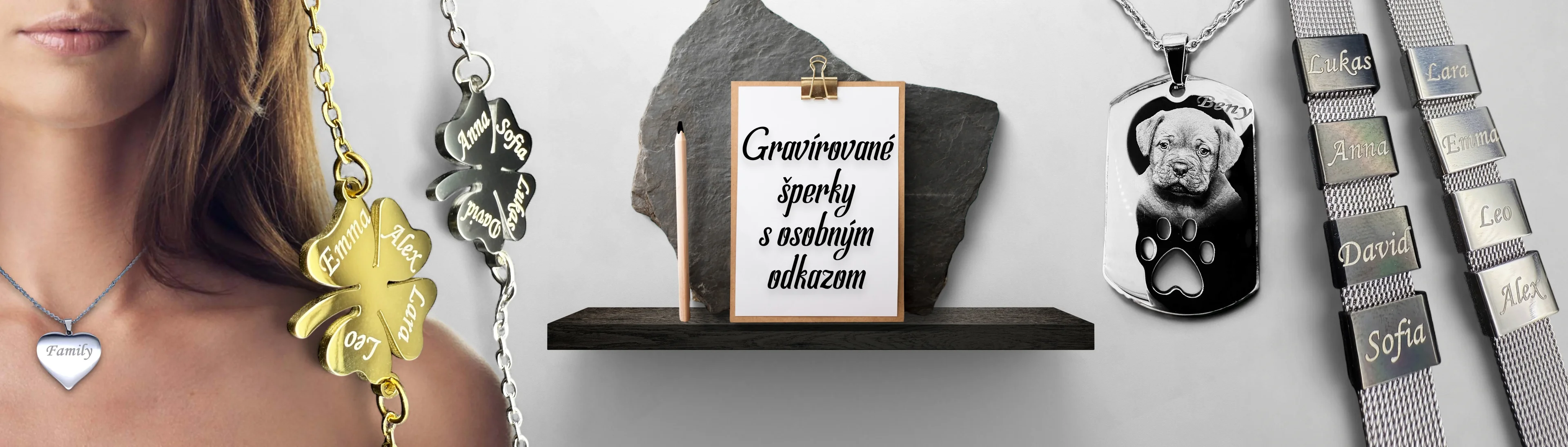 Gravírované náramky a prívesky